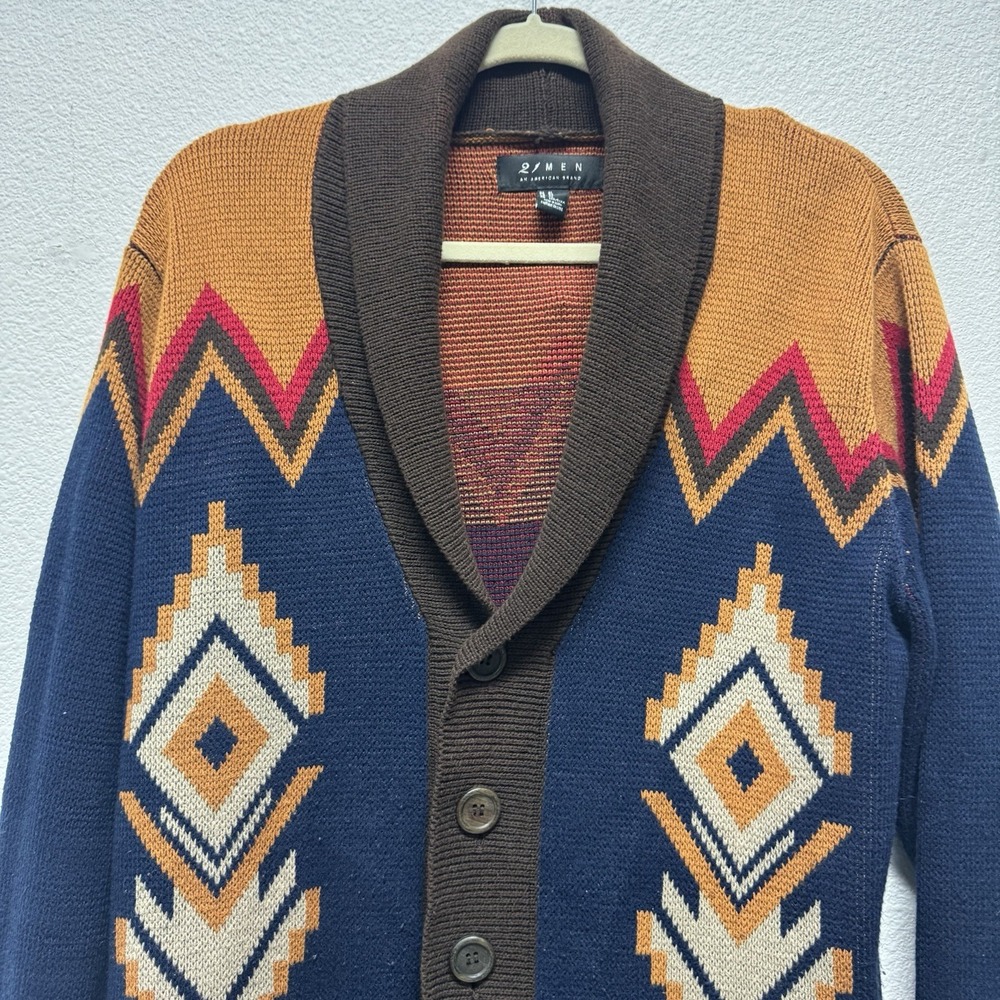Aztec Western Navajo Tribal Grandpa Men’s XL Cardiga Old Money Orig $189